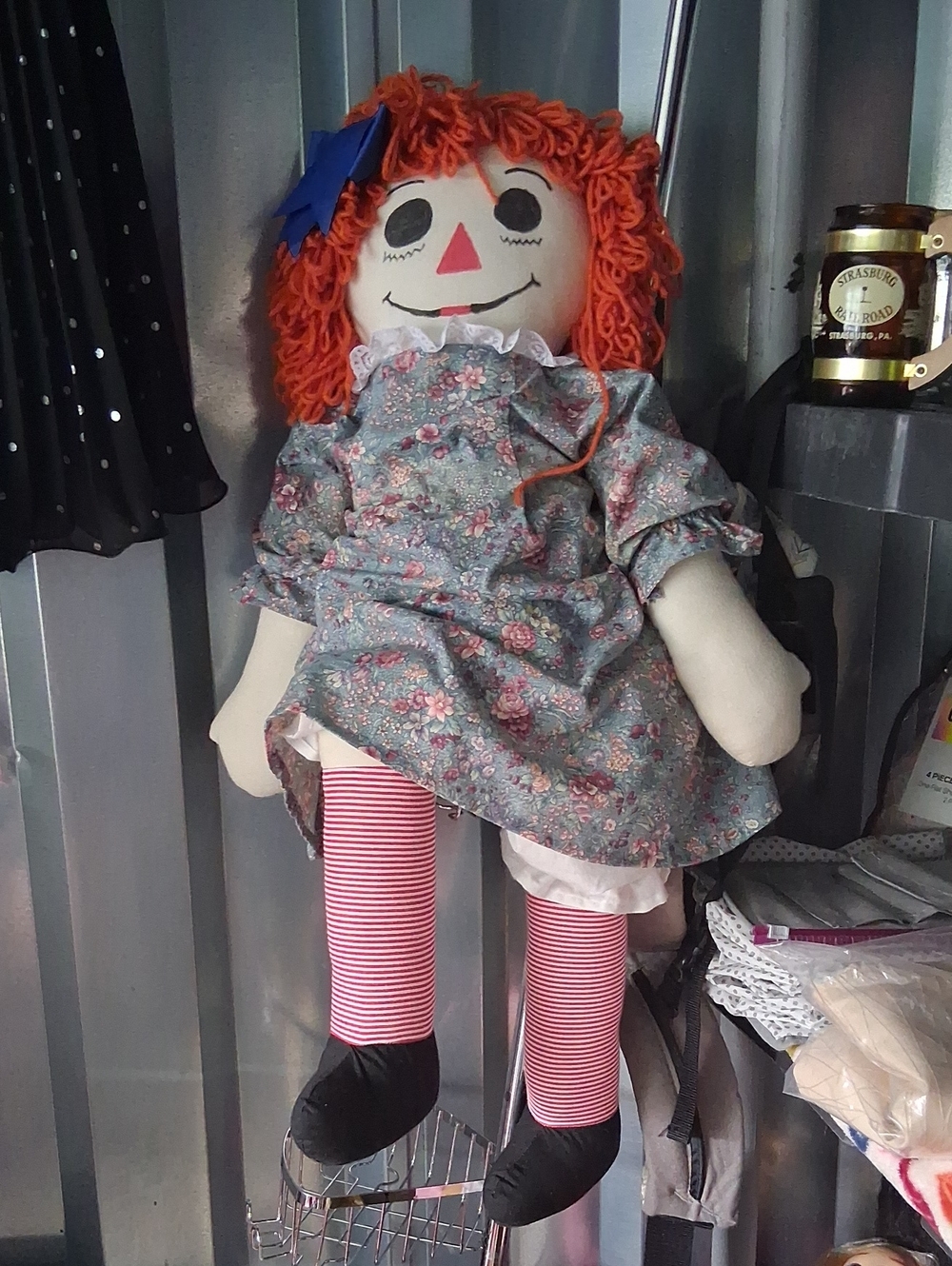 Classic Rag Doll with Orange Hair and Floral Dress